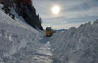 Kar nedeniyle ulaşıma kapanan Artvin’in Macahel...