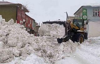 Karlıova’da kar temizliği sürüyor