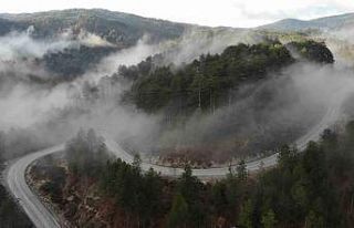 Kazdağları’nda sis güzelliği masalsı görüntüler...