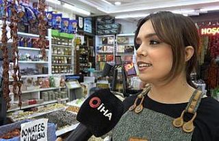 Kilis’te soğuk havalarda kuruyemiş satışları...