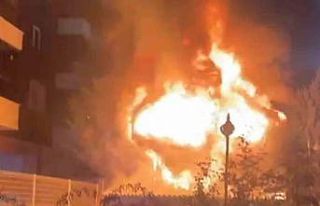 Kırıkkale’de parktaki bank alev alev yandı