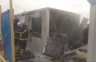 Konteynerde çıkan yangın korkuttu