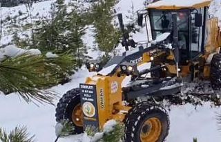 Köyceğiz’de karlı yollar açılıyor