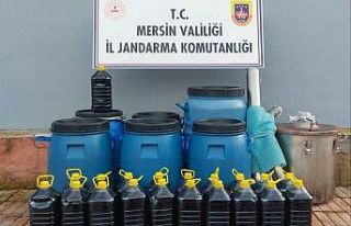 Mersin’de 420 litre sahte içki ele geçirildi