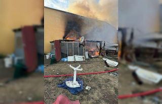 Muratlı Sanayi Sitesi’nde ağıl yangını