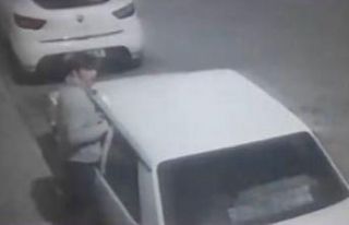 Oto faresi güvenlik kamerasına yakalandı