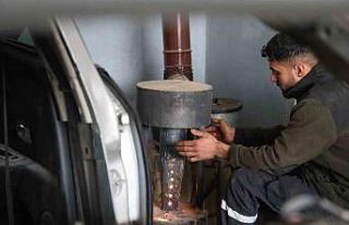 Oto tamir ustası sanayi tipi yağ sobalarının tehlikesine...