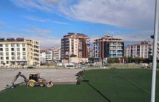 Salihli’de Ali İhsan Karayiğit Stadı yenileniyor