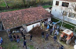 Samanlıkta çıkan yangına zamanında müdahale