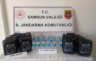 Samsun’da kaçak alkol ürünleri ele geçirildi
