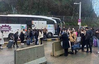 Sarp Sınır Kapısı’nda yılbaşı yoğunluğu