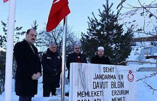Şehit Davut Bilgin’in mezarını ziyaret ettiler