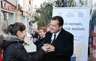 Silivri’de ortaokul öğrencilerine sıcak çorba...