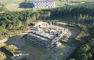 Sinop Üniversitesi Camii inşaatı yükseliyor