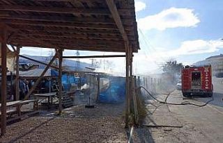 Sinop’ta pazar yerinde yangın paniği