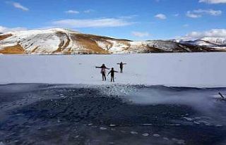 Soğuk hava göletleri dondurdu