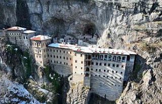 Sümela Manastırı’nın havadan çekilen görüntüleri...