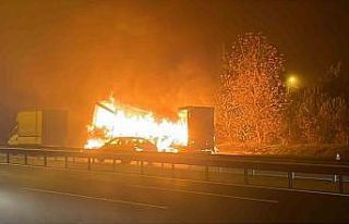 TEM’de tır alev alev yandı