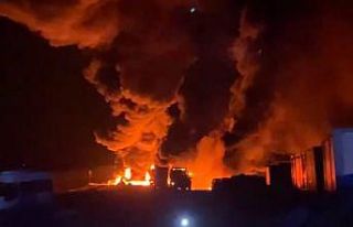 Tokat’ta taş ocağında çıkan yangında 8 kamyon...