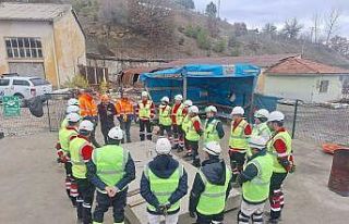 Tunçbilek’te madenciler depreme hazırlanıyor