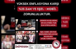 ÜNİPERSEN’den memur maaşlarında eşel-mobil...
