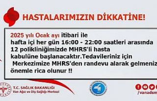 Van ADSM’de akşam polikliniği hizmeti başlıyor