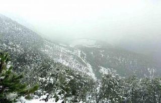 Yılanlı Dağı’nın kış manzarası mest etti