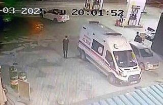 Akaryakıt istasyonunda drift attı, güvenlik kameralarına...