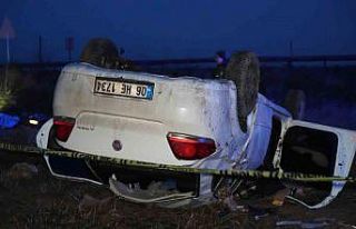 Ankara’da takla atan otomobil hurdaya döndü: 1...