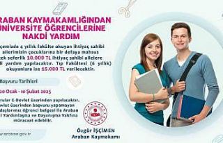 Araban’da üniversite öğrencilerine nakdi yardım...