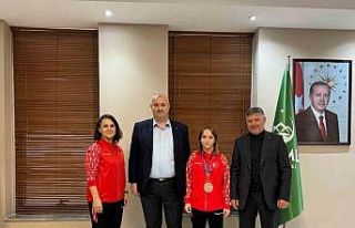 Başkan dünya şampiyonunu ağırladı