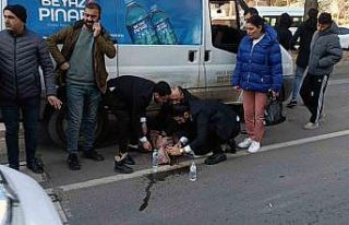 Batman’da yaya geçidinden yolun karşısına geçmek...