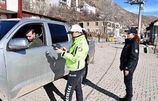 Beytüşşebap’ta kadın polisler ilçe giriş ve...