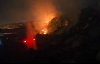 Çöplük alanda yangın çıktı