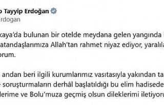 Cumhurbaşkanı Erdoğan’dan hayatını kaybedenler...