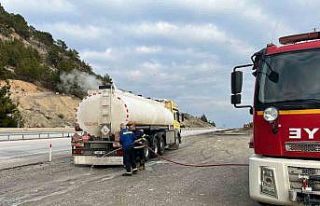 D100 korkutan tanker yangını