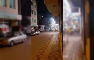 Elektrik telleri kısa devre yaptı, kıvılcımlar...