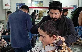 Gönüllü berber yetim ve öksüz çocukları ücretsiz...