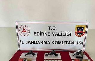 Havsa’da 3 adet ruhsat tabanca ele geçirildi