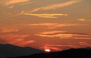 Ilgaz Dağı’nda gün batımı mest etti