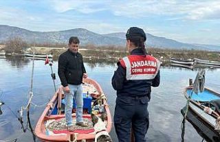 Jandarma ekiplerinden Bafa Gölü’nde kontrol