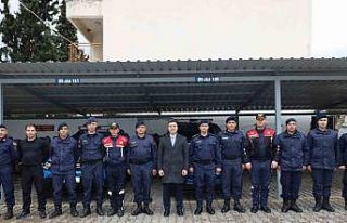 Kaymakam Gündoğdu jandarma personeli ile bir araya...