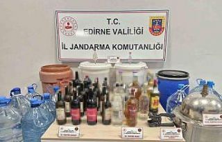 Keşan’da 384 litre sahte içki ele geçirildi