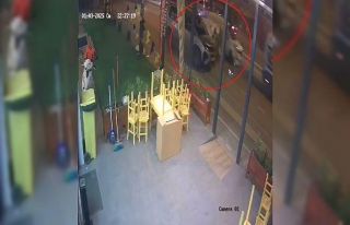 Makas atan sürücü böyle kaza yaptı