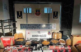 Mersin’de kaçak 34 bin adet makaron ele geçirildi