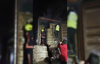 Mersin’de pamuk yüklü tırda yangın