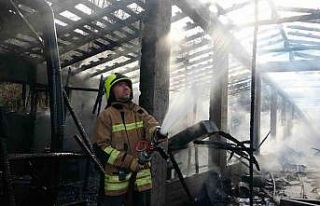 Ordu’da iş yeri ve depo yangını