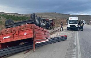 Parçalanan traktörden sağ kurtuldu