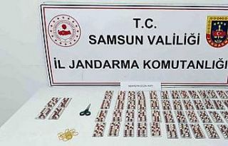 Samsun’da 2 kişi 784 adet uyuşturucu hapla yakalandı