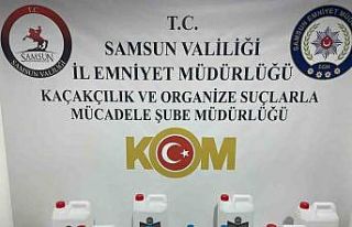 Samsun’da etil alkol ve sahte içki ele geçirildi